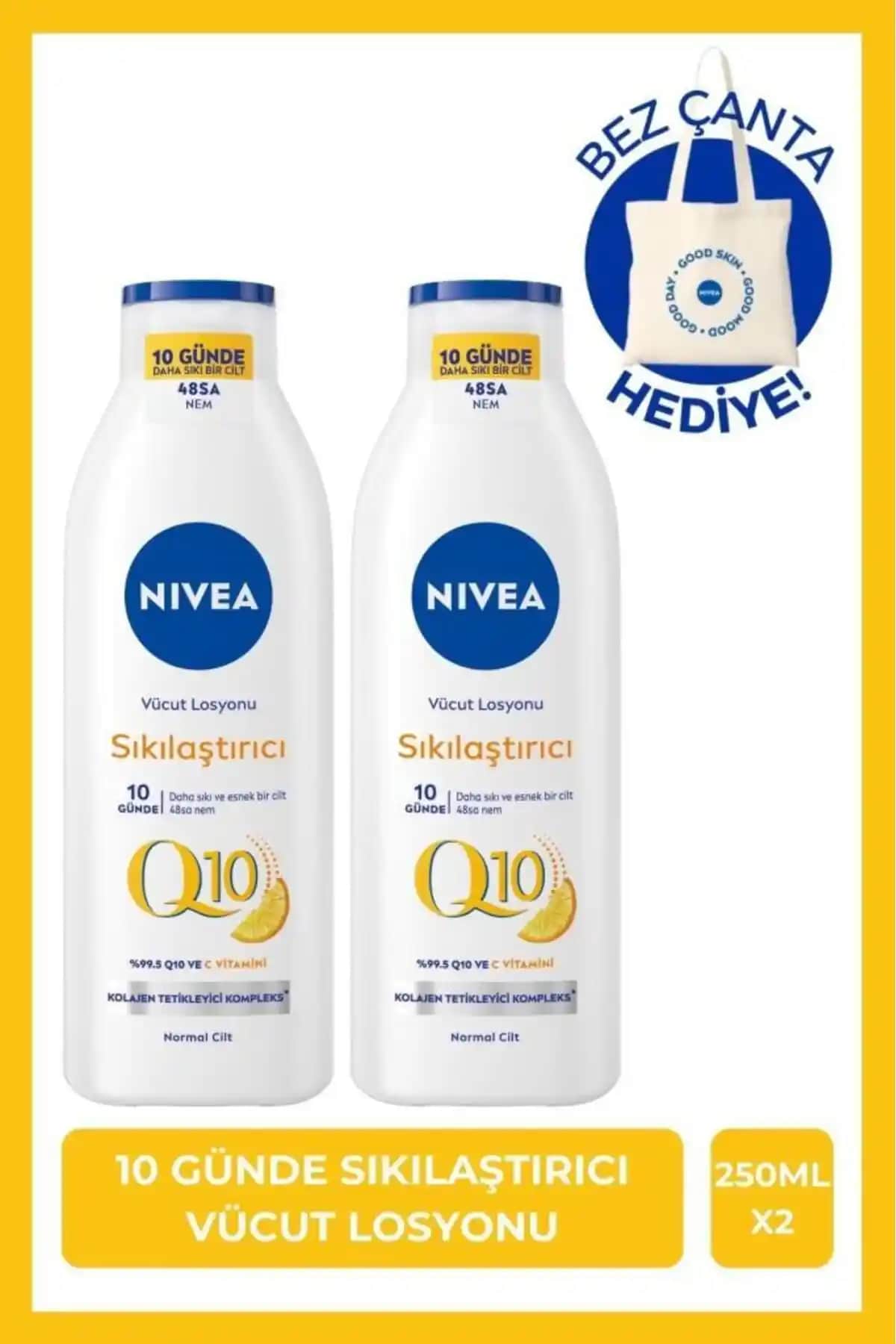 NIVEA Q10 Sıkılaştırıcı Vücut Losyonu: Elastikiyeti Artıran ve Nemlendiren Günlük Bakım Ürünü