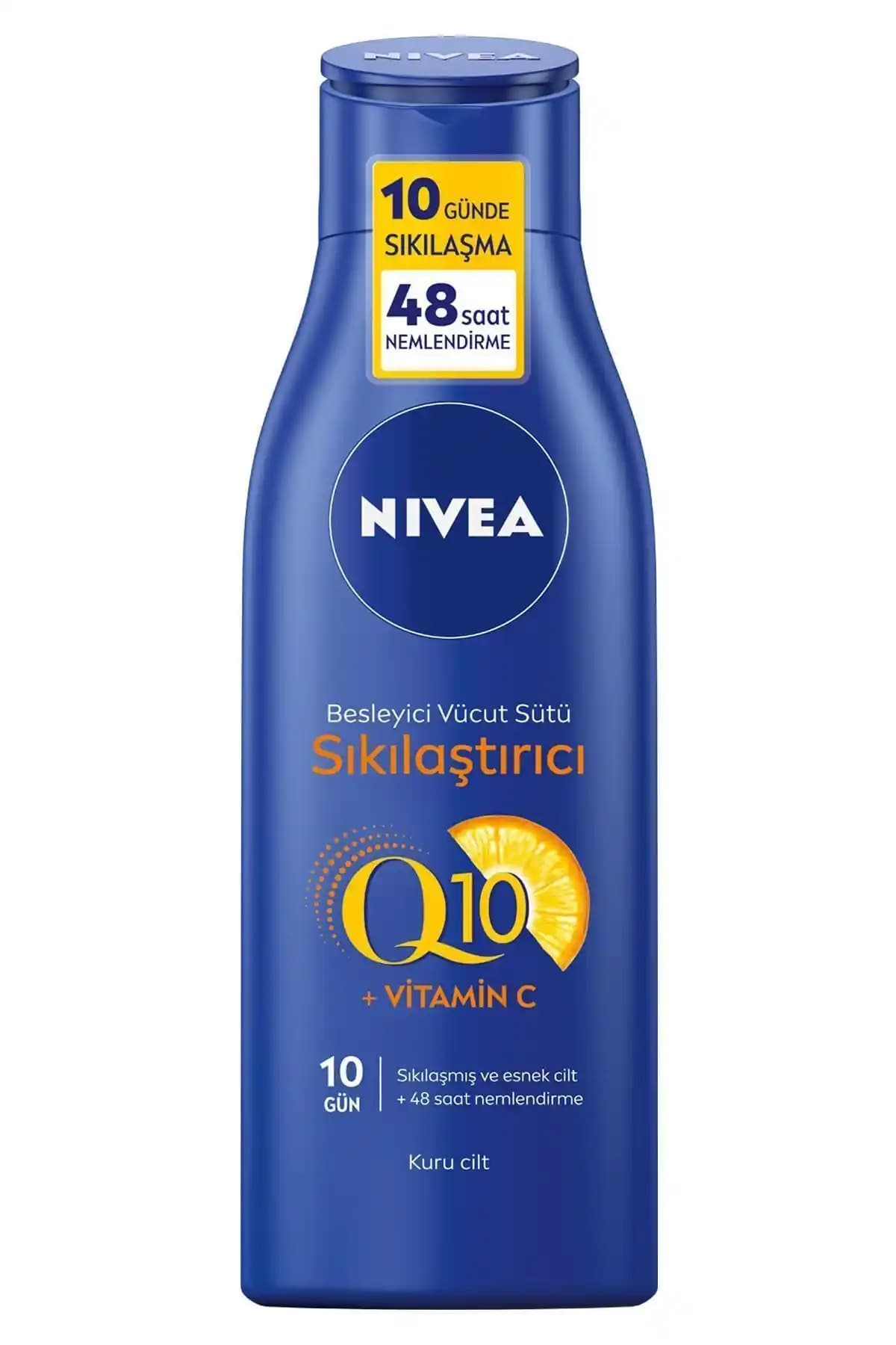 NIVEA Sıkılaştırıcı Vücut Sütü Q10 C Vitamini ile Daha Sıkı ve Genç Görünüm
