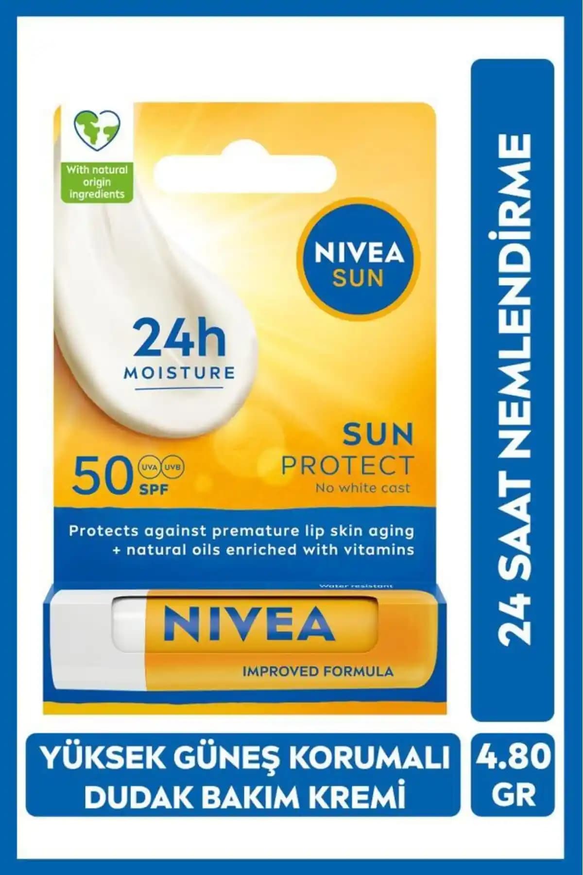 NIVEA SUN SPF50 Dudak Bakım Kremi ile Yüksek Güneş Koruması ve Nemlendirme Sağlayın