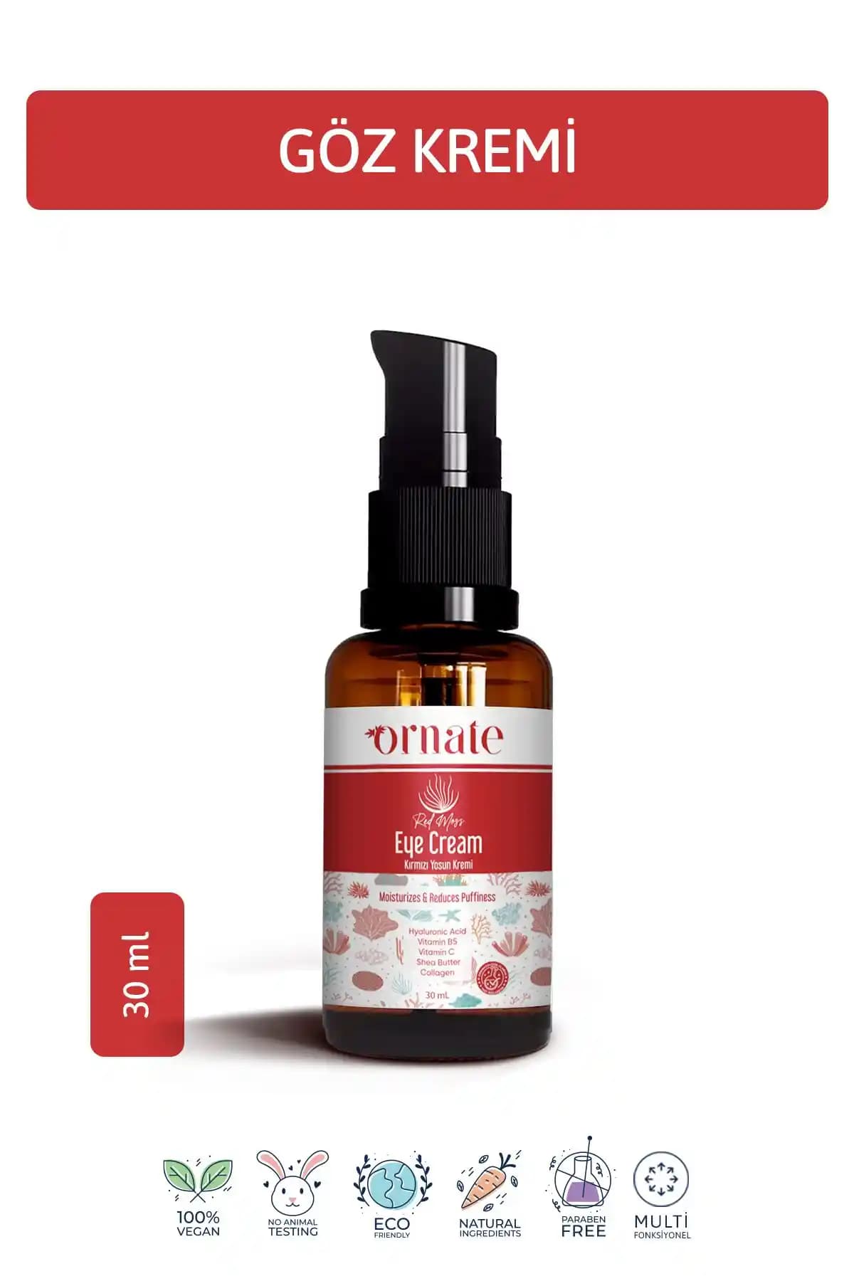 ORNATE Göz Altı Koyu Görünüm ve Kırışıklık Karşıtı Nemlendirici Ürün Özellikleri ve Faydaları