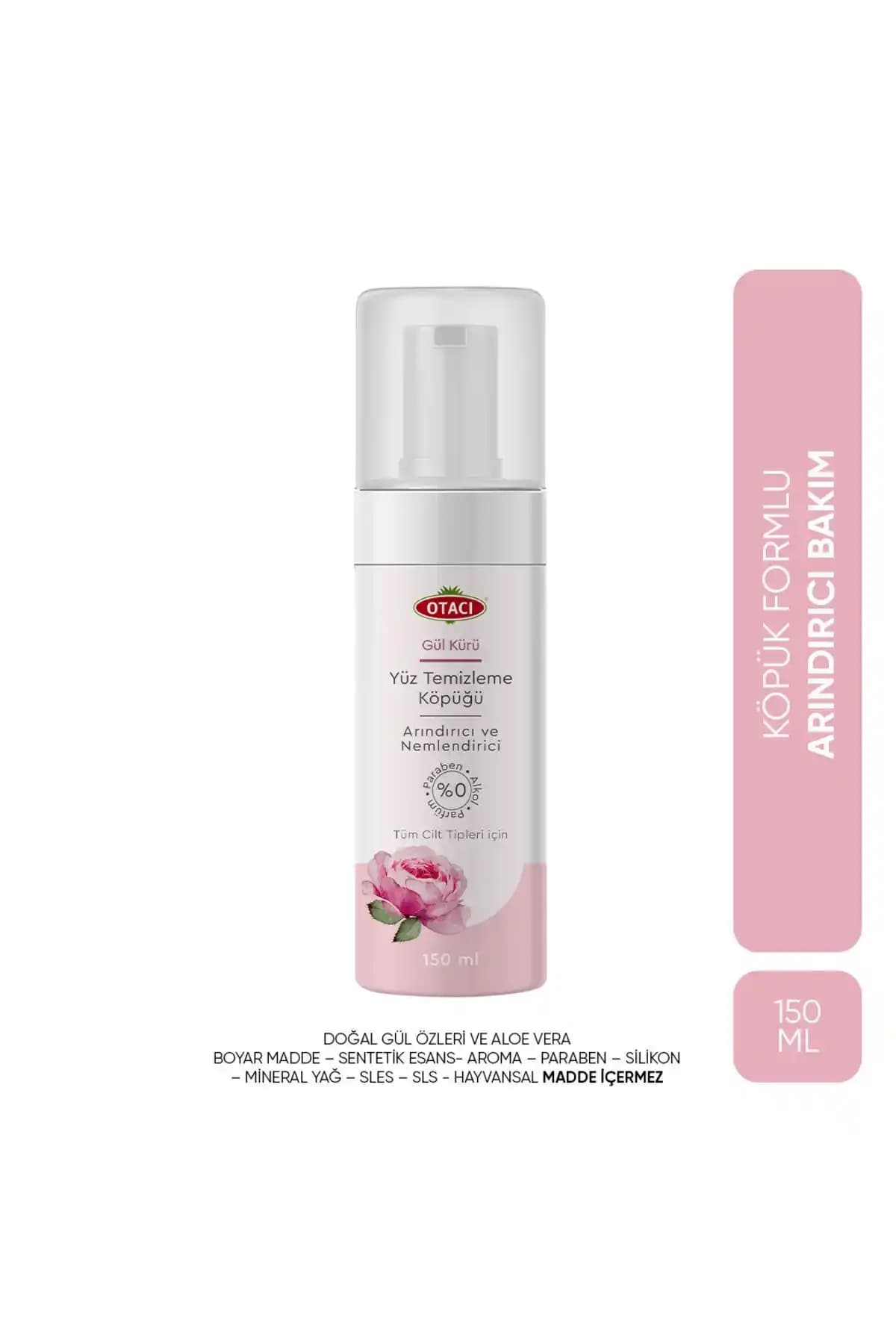Otacı Gül Kürü Yüz Temizleme Köpüğü Doğal ve Vegan Formülüyle Cilt Bakımında Etkili