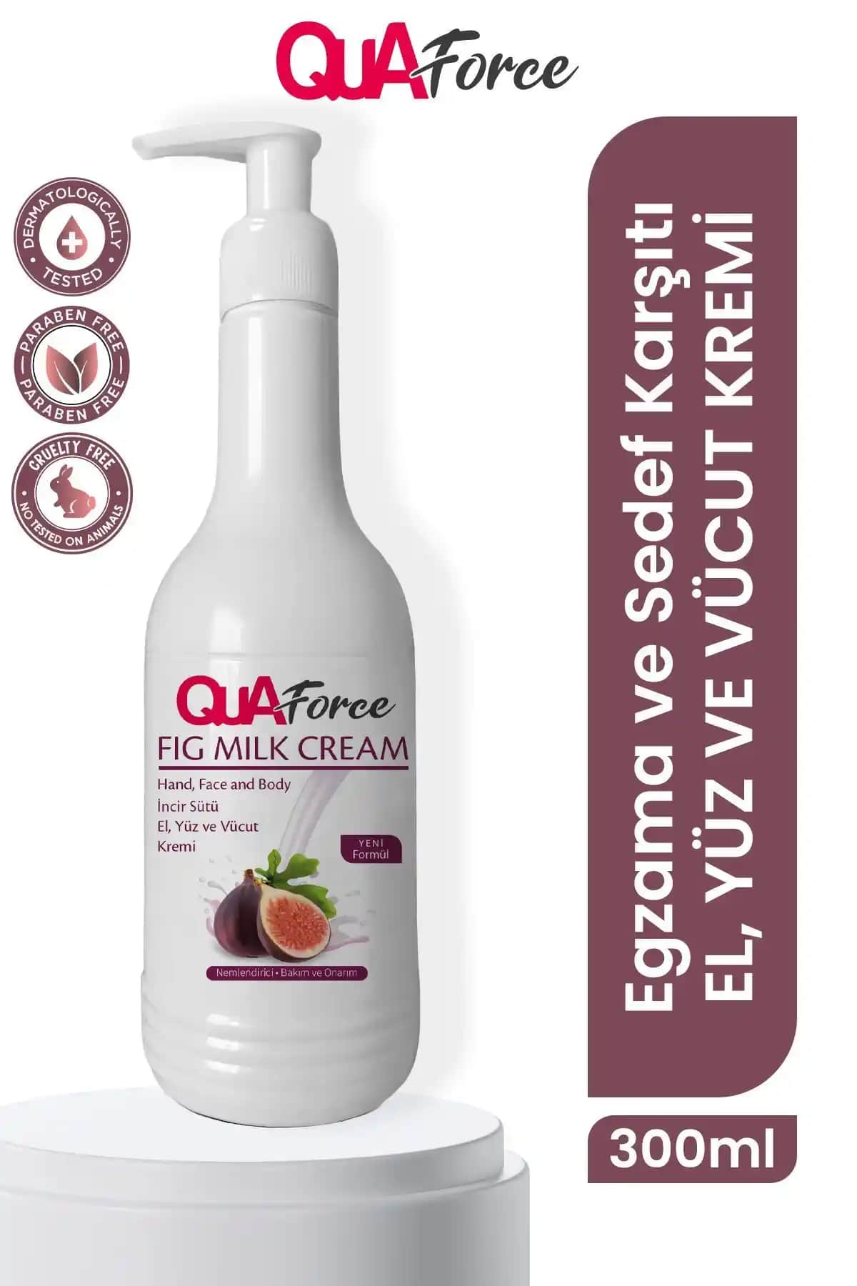 QUAforce Su Bazlı Nemlendirici Egzema ve Sedef Engelleyici Bakım Kremi Türkiye Menşeli