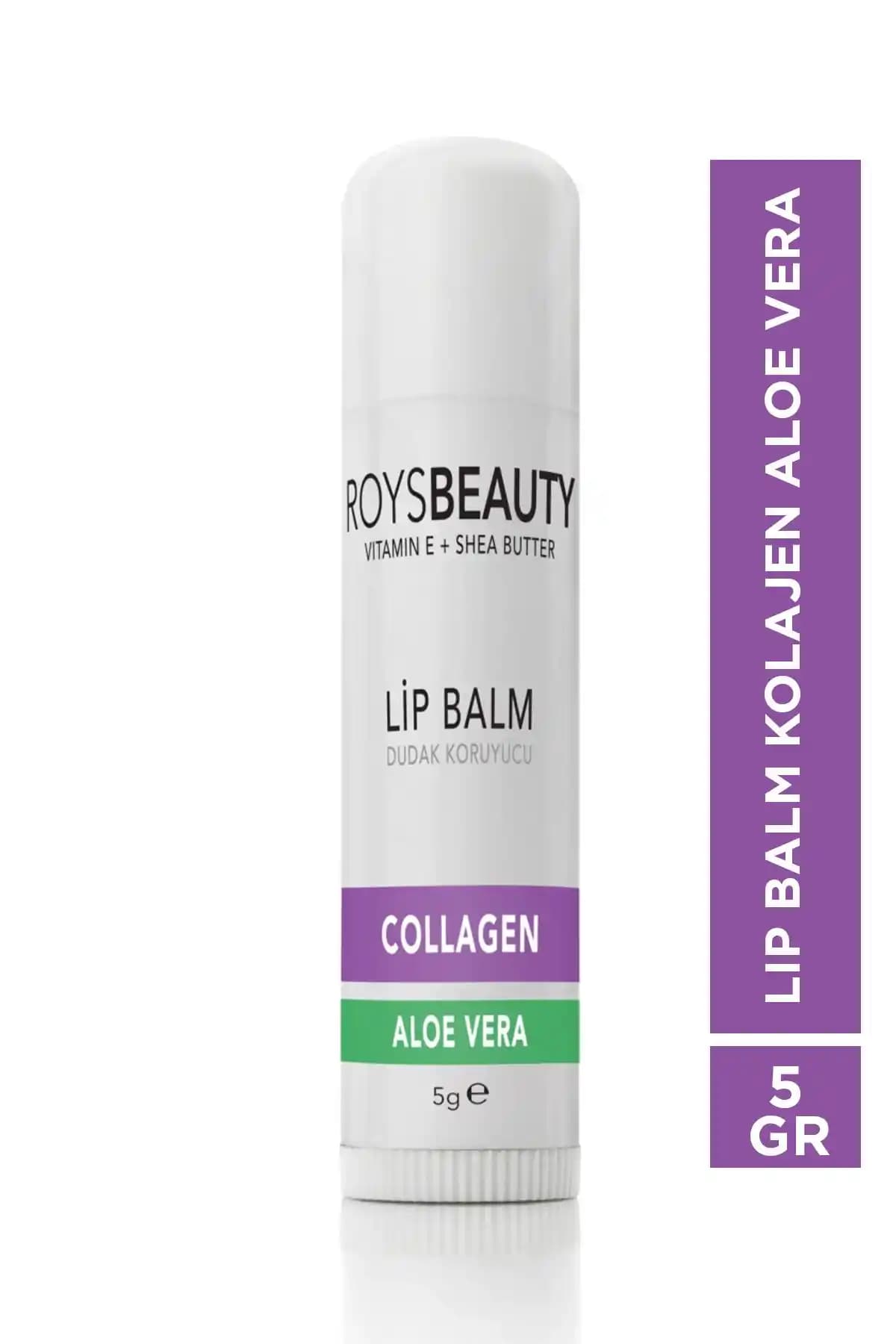 ROYS Beauty Lip Balm Kolajen Aloe Vera: Doğal ve Güçlü Dudak Nemlendiricisi