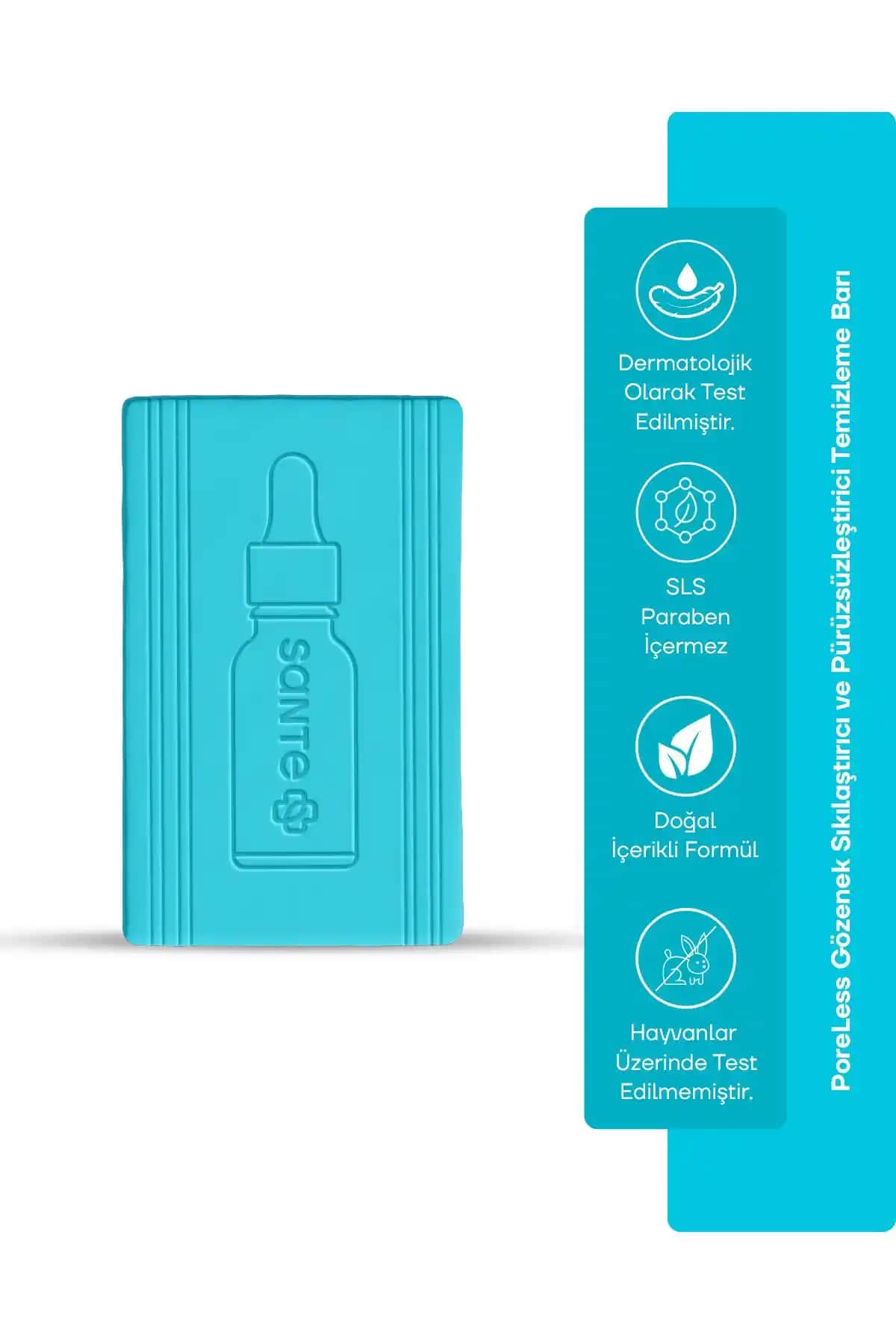 SantePlus PoreLess Gözenek Sıkılaştırıcı ve Temizleme Barı Doğal ve Vegan İçeriklerle Güçlü Cilt Bakımı