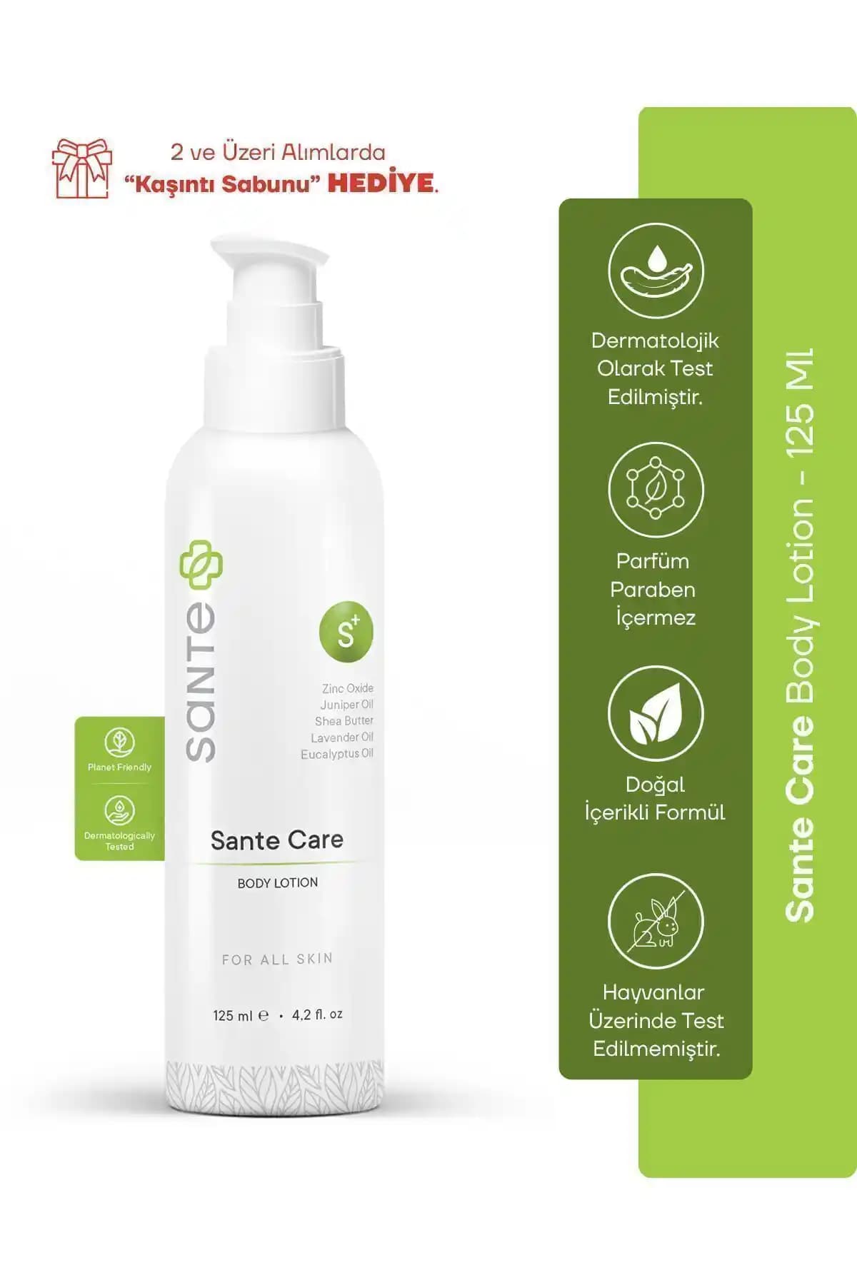 SantePlus Sante Care Hassas ve Kuru Ciltler İçin Doğal Nemlendirici Losyon