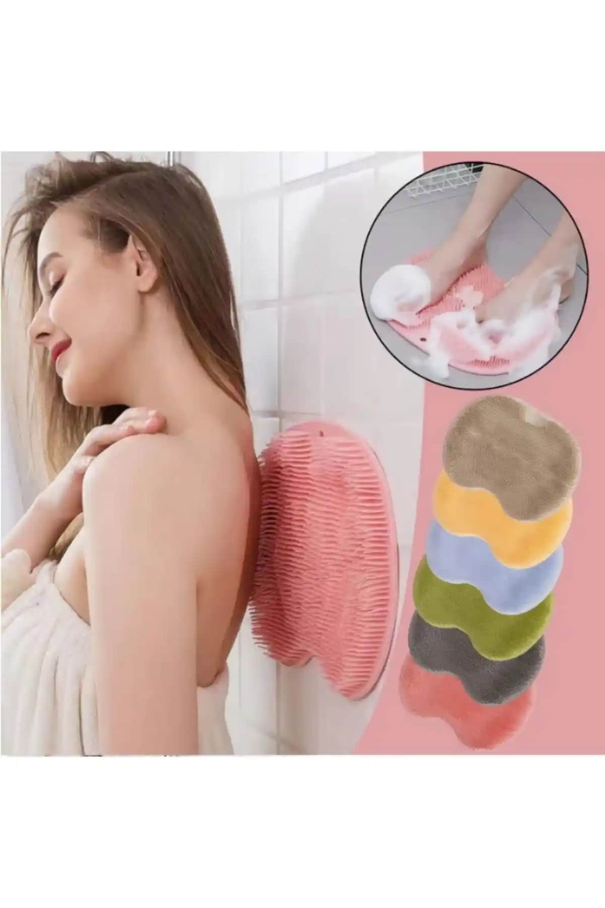 SavoryHome Pratik Silikon Vantuzlu Banyo Fırçası Hijyen ve Kullanım Kolaylığı Sağlar