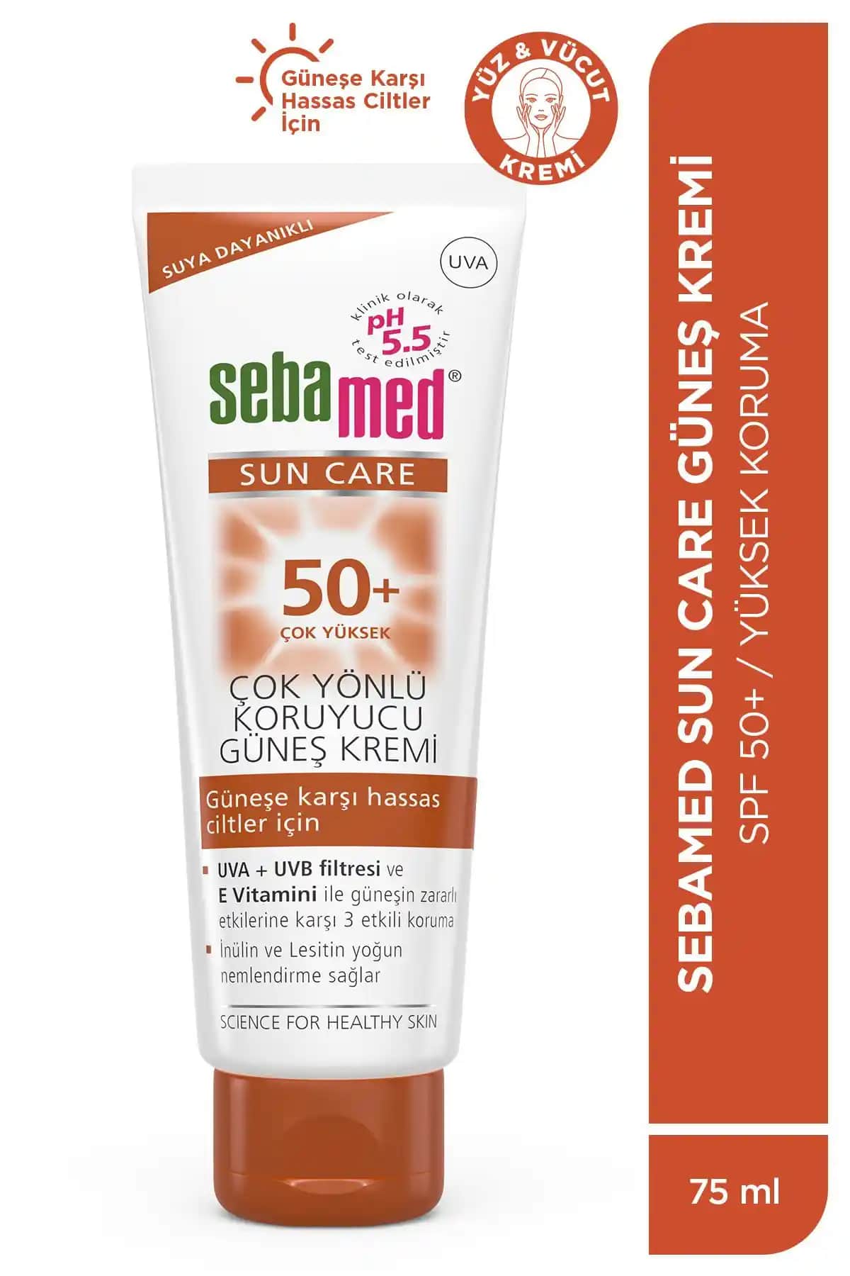 Sebamed Sun Care Güneş Kremi SPF 50+ UVA UVB Koruma E Vitamini 75 ml