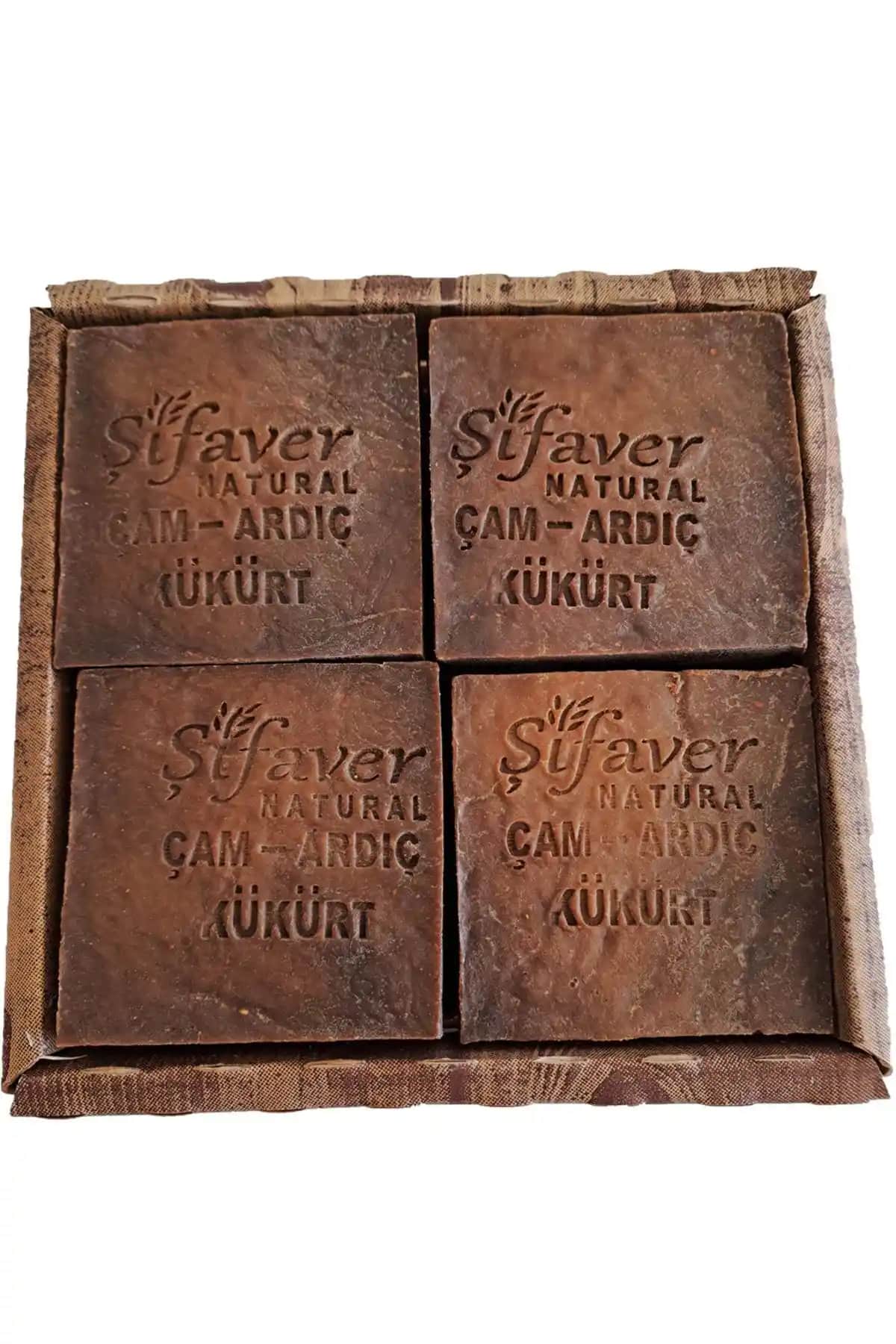 ŞİFAVER Doğal ve El Yapımı 1kg Çam Ardıç Kükürt Sabunu Cilt ve Saç Sağlığı İçin