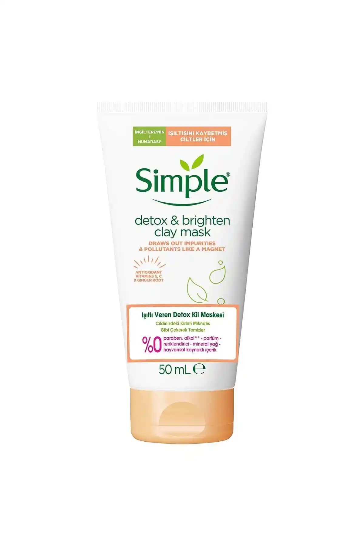 Simple Işıltı Veren Detox Kil Maskesi: Kuru ve Hassas Ciltler İçin Doğal Parlaklık Artırıcı