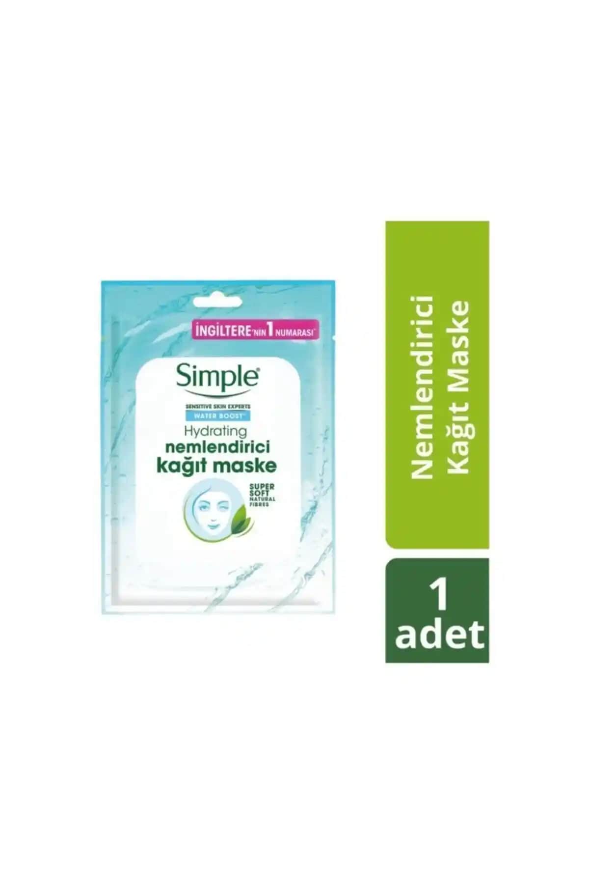 Simple Water Boost Kuru ve Hassas Ciltler İçin Nemlendirici Kağıt Maske Ürün Tanıtımı ve Kullanım Rehberi