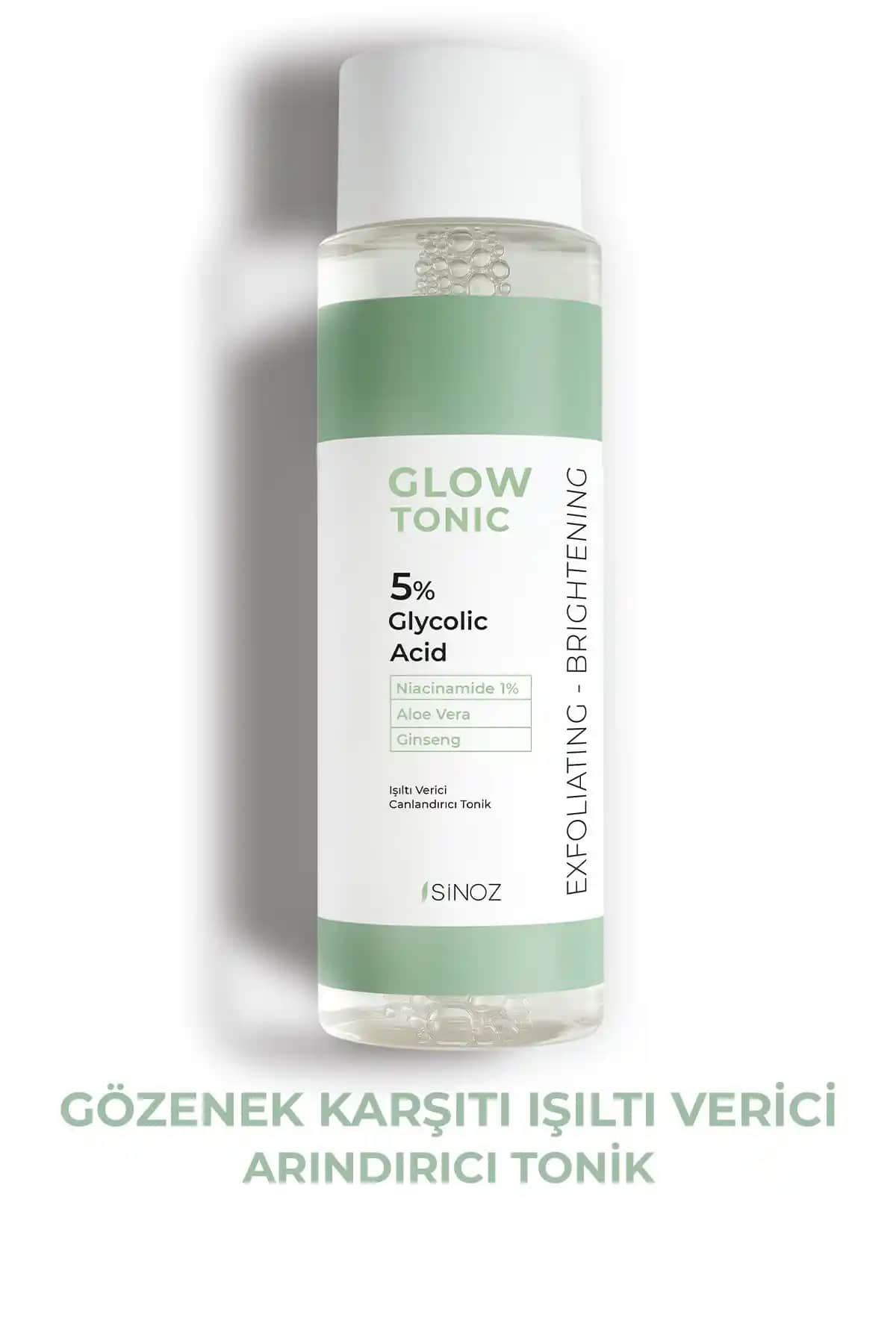 Sinoz Gözenek Sıkılaştırıcı ve Arındırıcı Glow Tonik Cilt Yenileme ve Parlaklık Sağlar