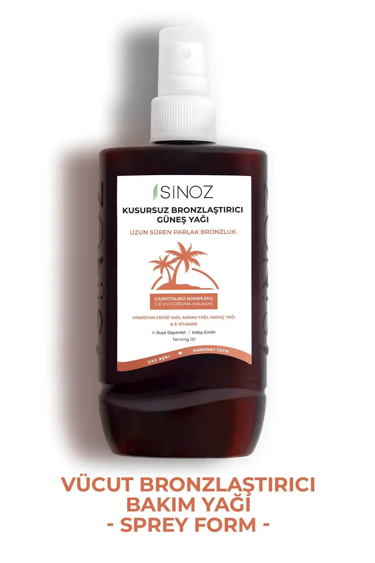 Sinoz Kusursuz Bronzlaştırıcı Güneş Yağı Spreyi ile Sağlıklı ve Parlak Bronzluk Elde Edin