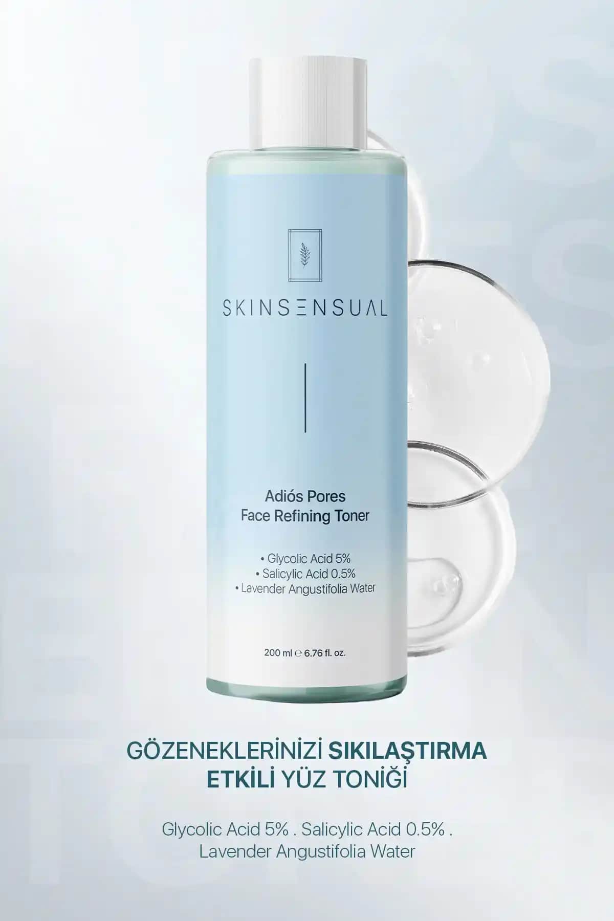 Skin Sensual Adiôs Pores Tonik ile Gözenekleri Sıkılaştıran ve Canlandıran Cilt Bakımı