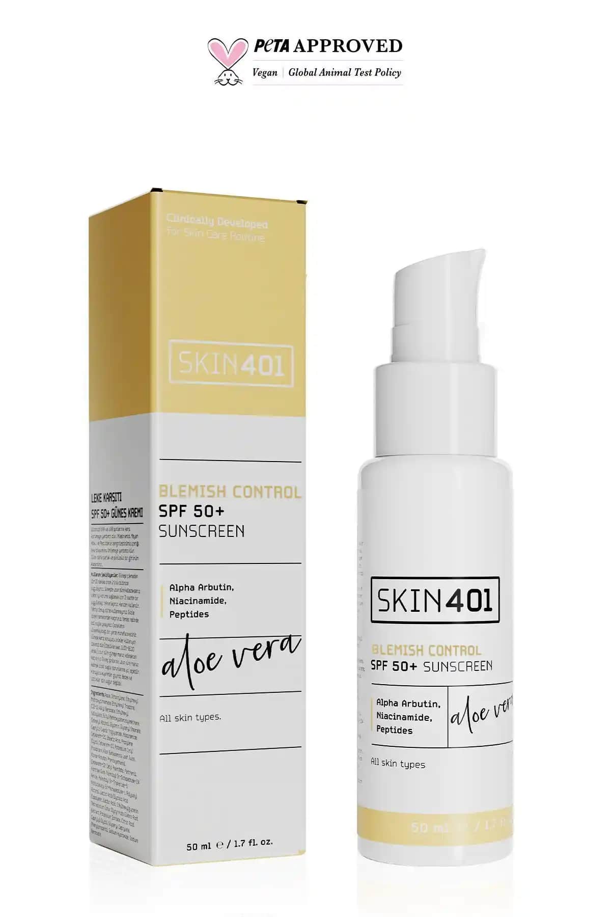 Skin401 SPF 50 Leke Karşıtı Aloe Vera Nemlendiricili Güneş Kremi Ürün Tanıtımı ve Özellikleri