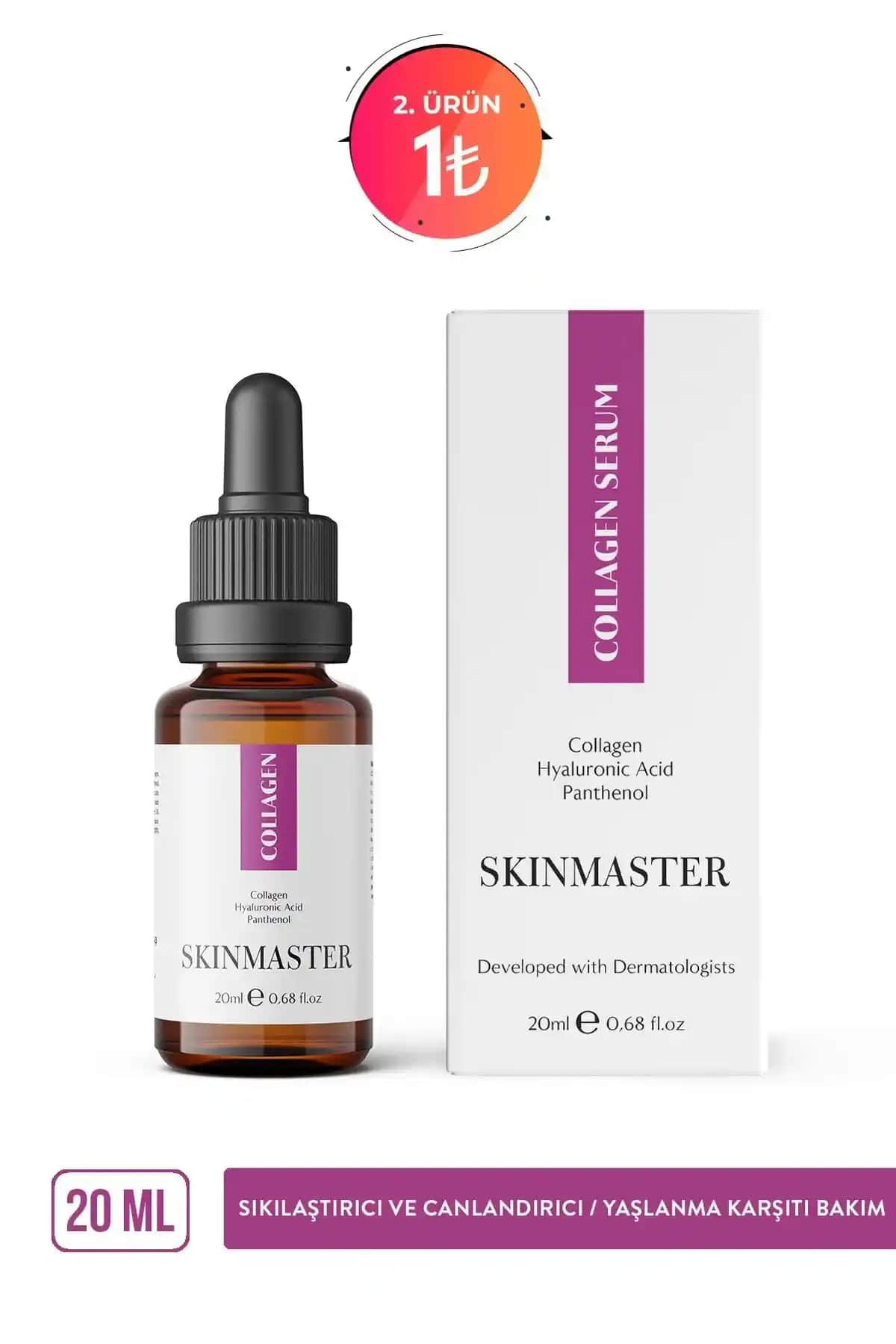 SkinMaster Sıkılaştırıcı ve Canlandırıcı Kolajen Serumu ile Yenilenmiş Ciltler
