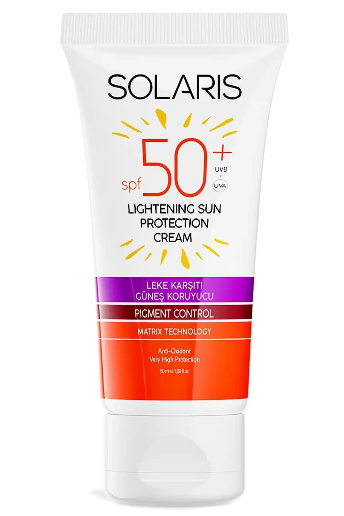 Solaris SPF 50 Suya Dayanıklı Güneş Kremi Tüm Cilt Tipleri İçin Güçlü Koruma
