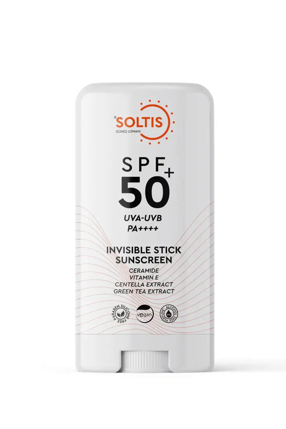 Soltis Şeffaf Stick Güneş Koruyucu SPF50+ Pa++++ Günlük ve Taşınabilir Koruma