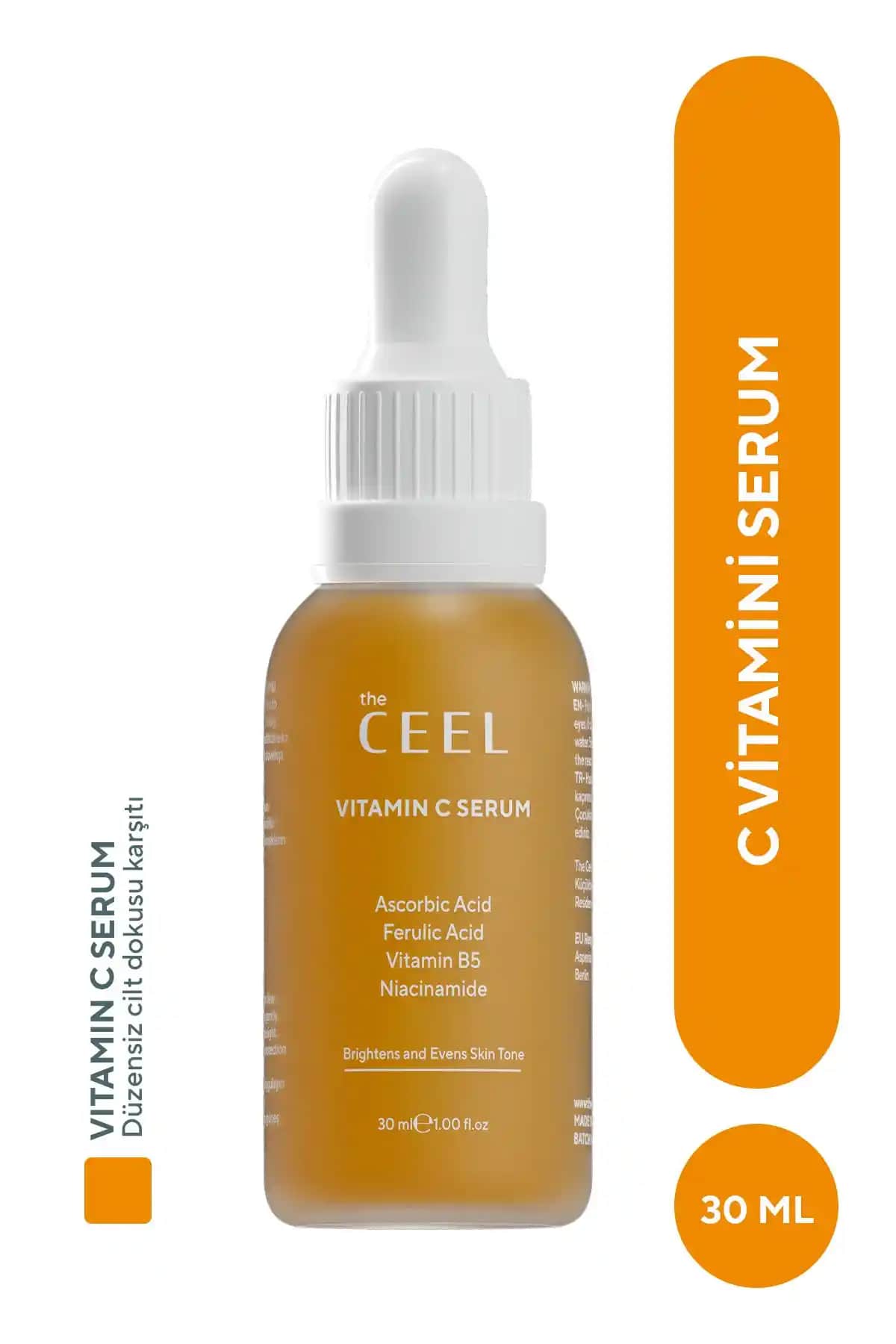The Ceel Leke Karşıtı Aydınlatıcı Vitamin C Serum: Cilt Parlaklığı ve Leke Gelişimini Azaltan Formül