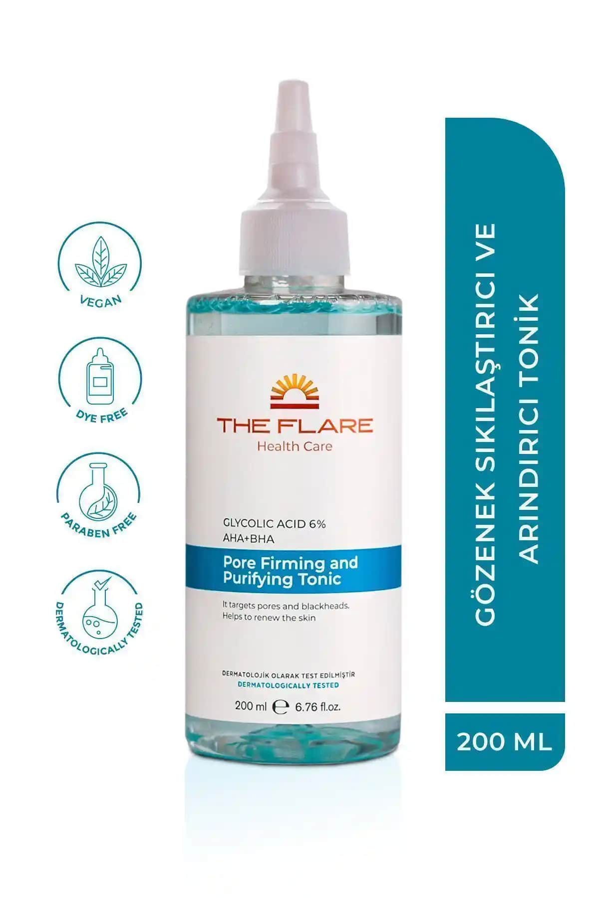 The Flare Health Care Gözenek Sıkılaştırıcı ve Arındırıcı Tonik 200ml - Cilt Temizliği ve Sıkılaştırma