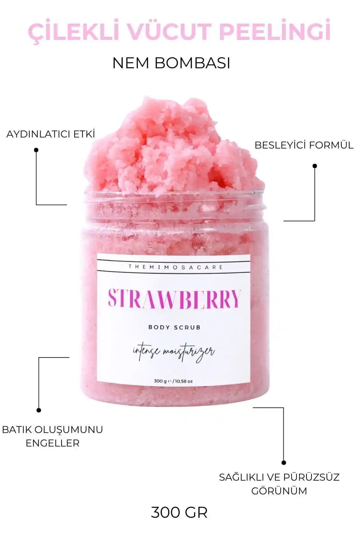 The Mimosa Care Çilek Özlü Nem Bombası ve Anında Batık Karşıtı El-vücut Peeling İncelemesi