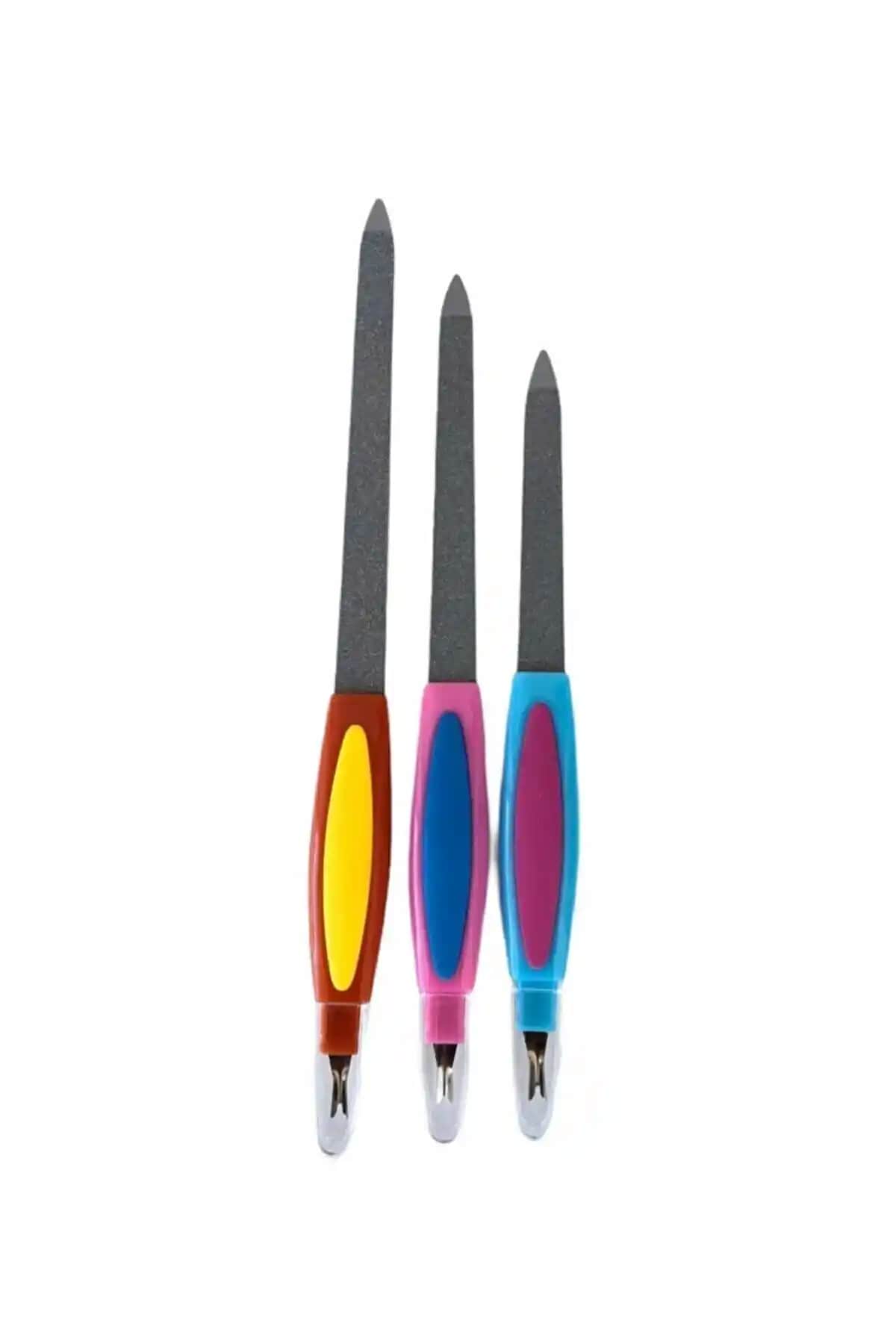 Tikatti 3'lü Çift Taraflı Tırnak Törpü Seti Estetik ve Pratik Kullanım İçin Uygun