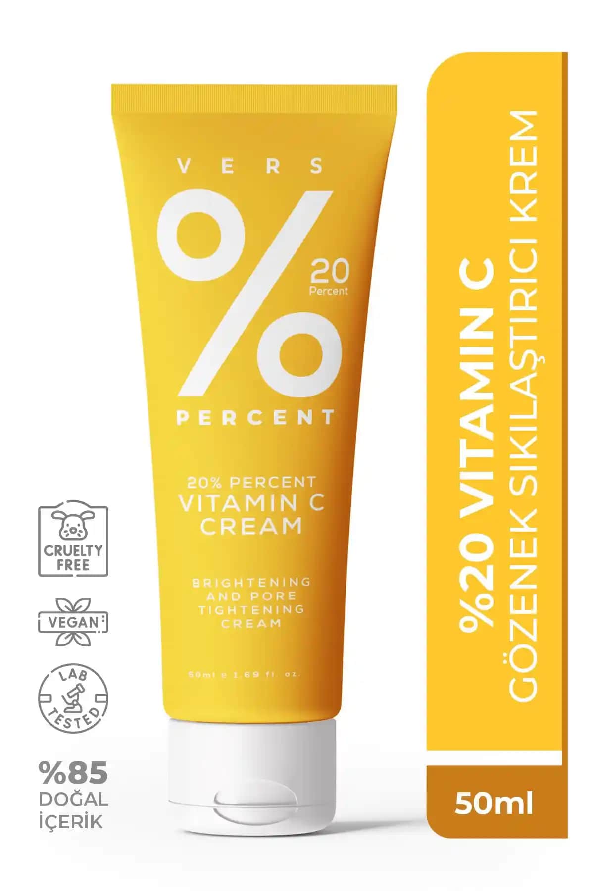 Vers Percent Aydınlatıcı ve Gözenek Sıkılaştırıcı Krem: Cilt Parlaklığı ve Sağlığı İçin Etkili Çözüm