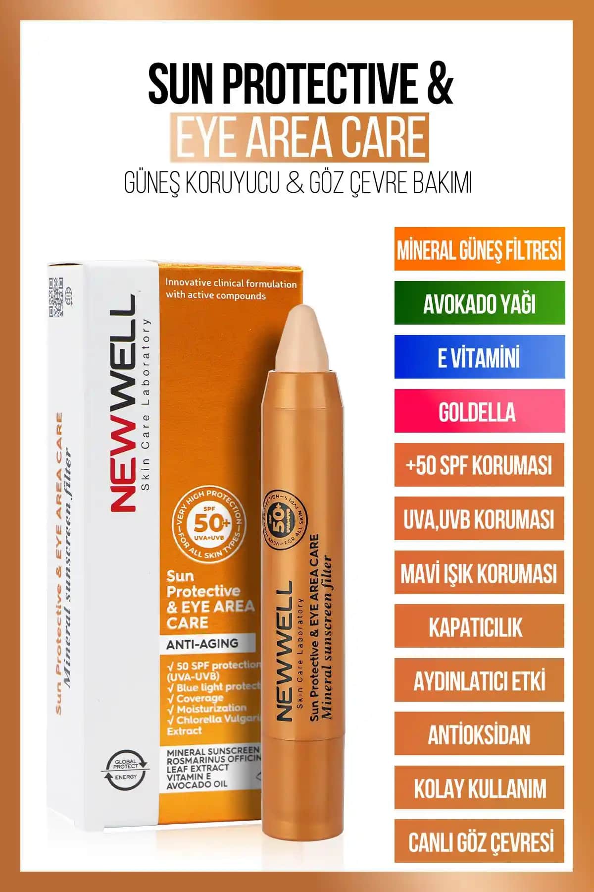 Well Güneş Korumalı Göz Çevresi Concealer Cream 50+ SPF ile Doğal ve Korunaklı Göz Bakımı