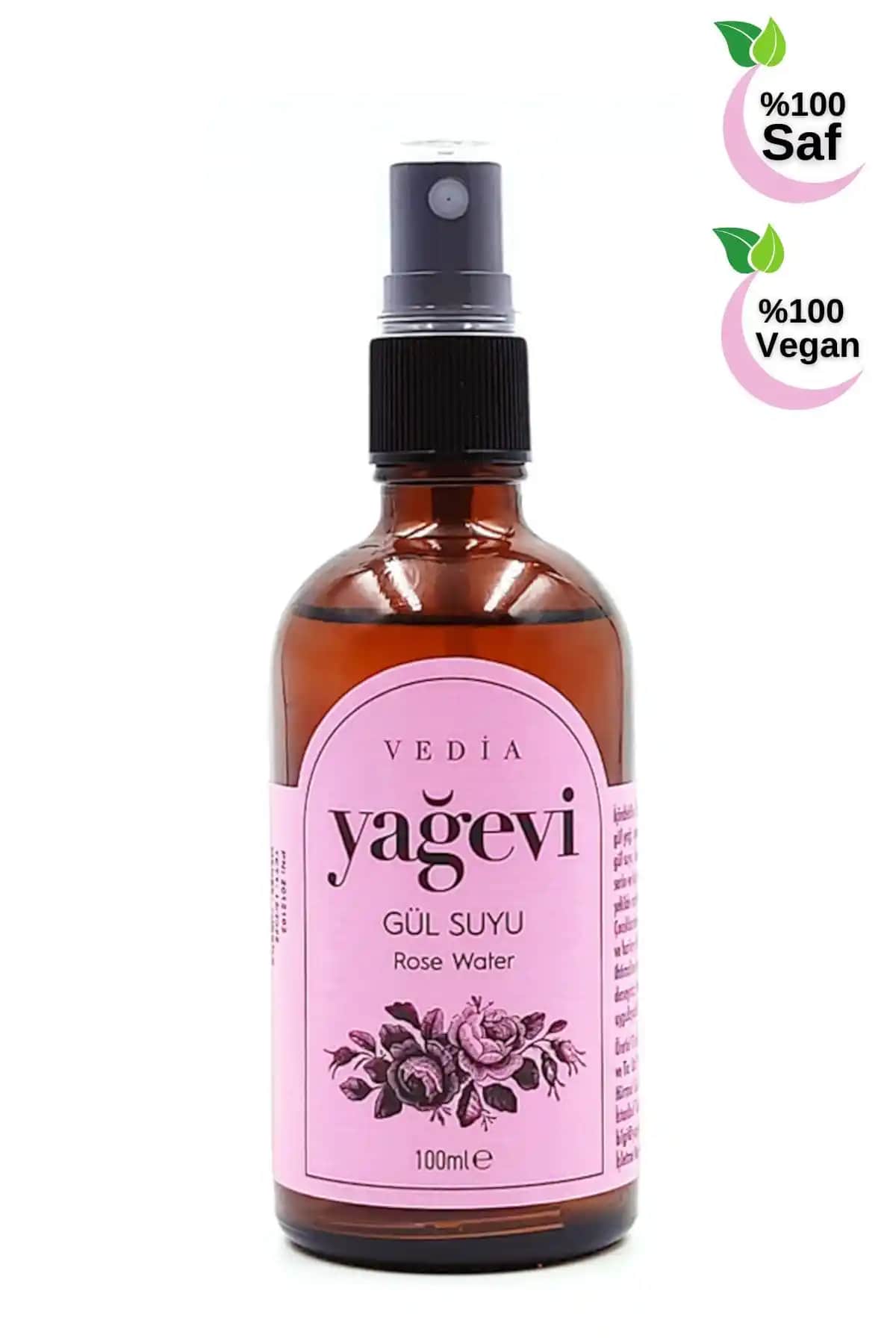 Yağa Gül Suyu 100 ml - Saf Tam Yağlı Gül Tonik Doğal ve Çok Yönlü Kullanım İçin