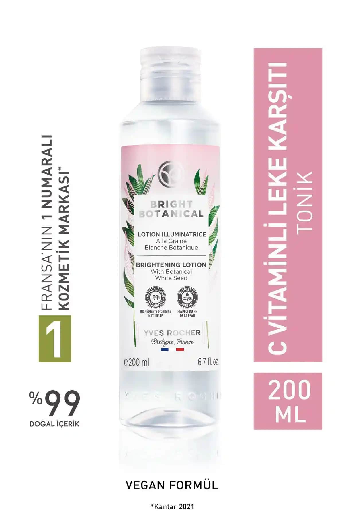 Yves Rocher Bright Botanical Serisi Leke ve Kırışık Karşıtı Bitkisel Tonik Ürün Özellikleri ve Faydaları