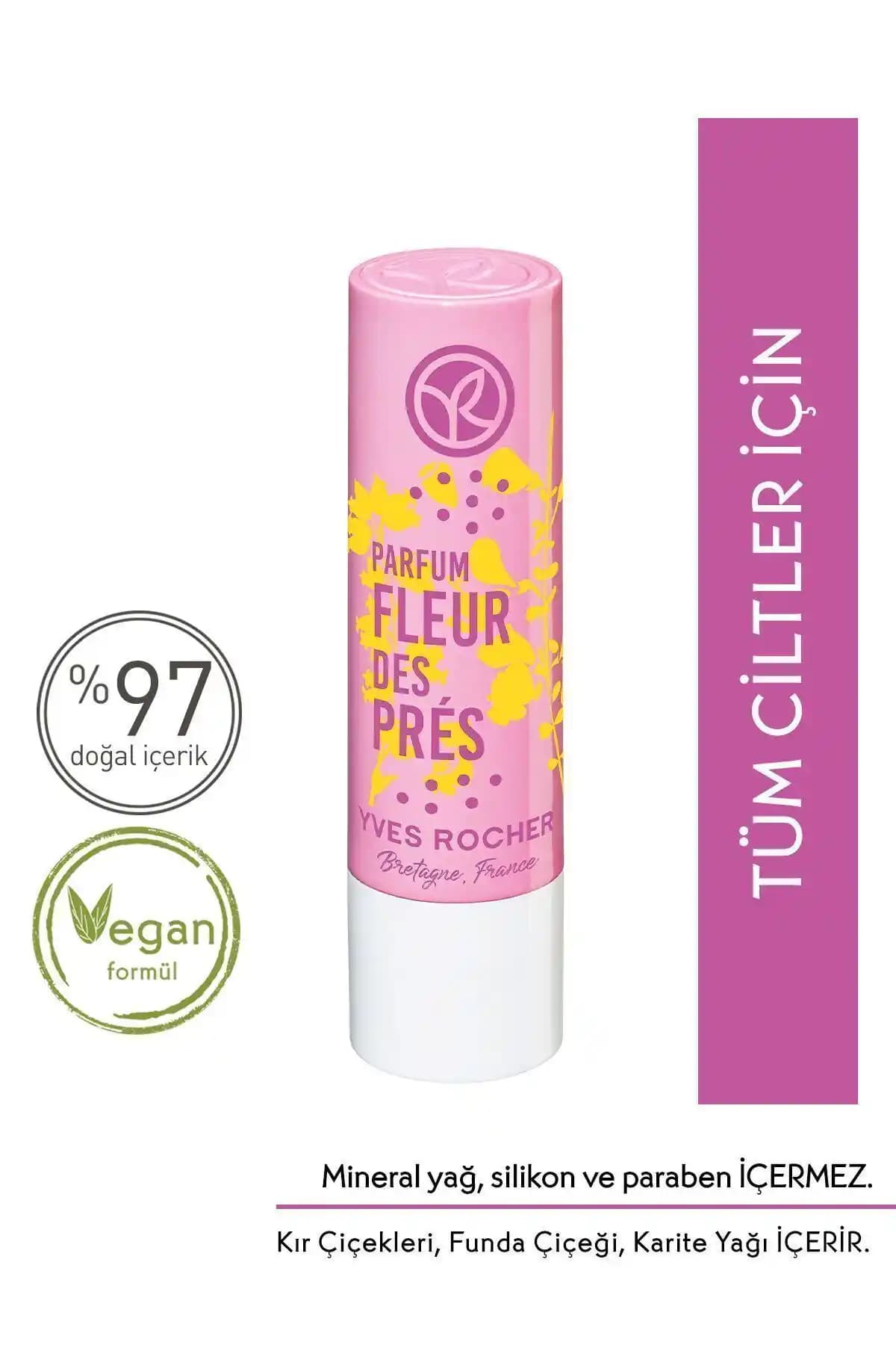 Yves Rocher Kır Çiçekleri Dudak Balsamı Doğal Nemlendirici ve Bakım Ürünü