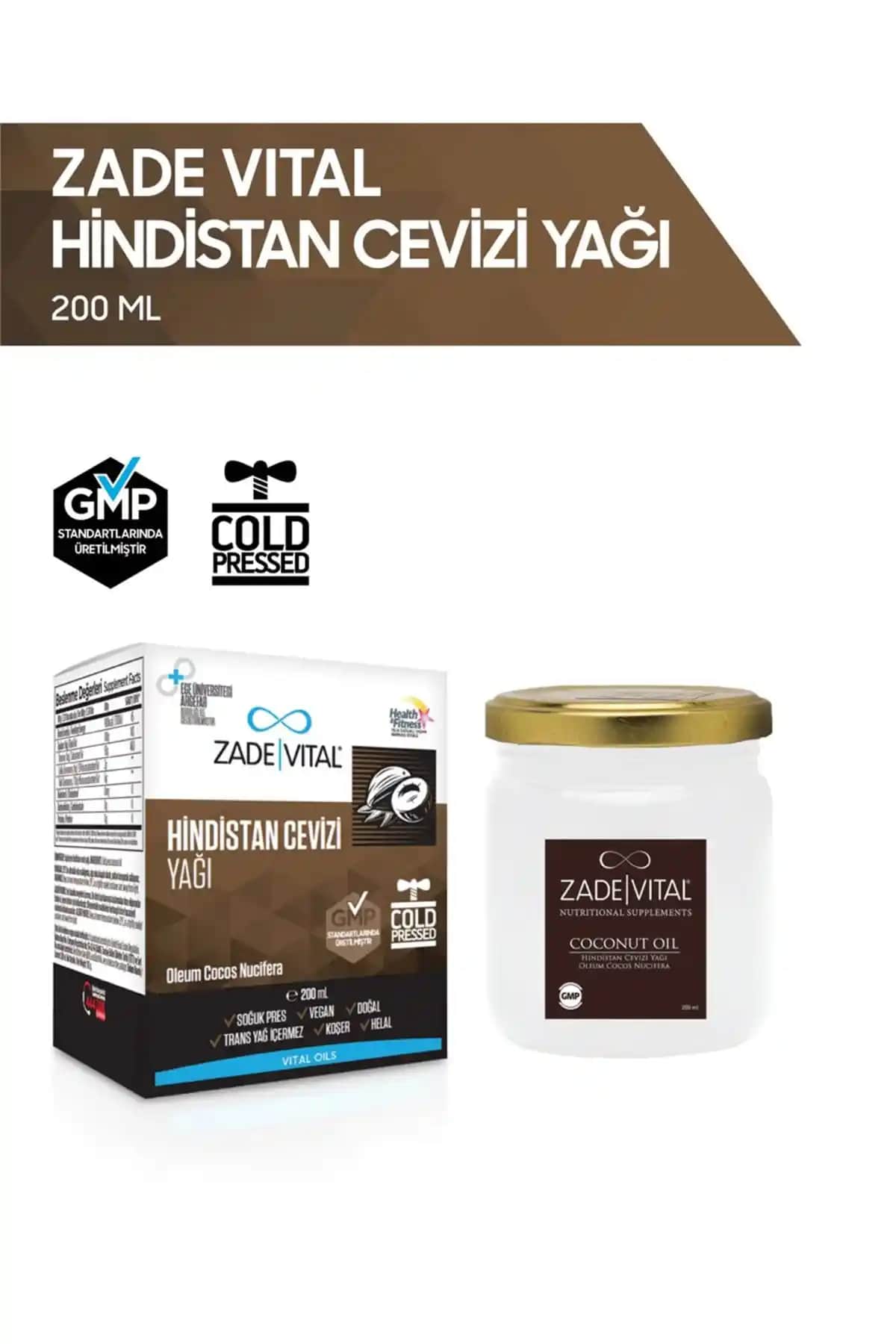 Zade Vital Hindistan Cevizi Yağı 200 ml Doğal İçeriğiyle Çok Amaçlı Kullanım Sağlayan Ürün