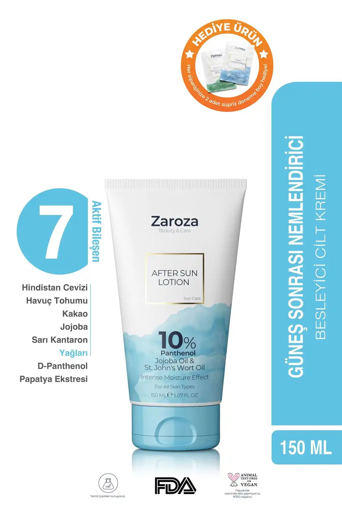 Zaroza Güneş Sonrası Vücut Bakım Losyonu Doğal İçeriklerle Cilt Yenileme ve Nemlendirme