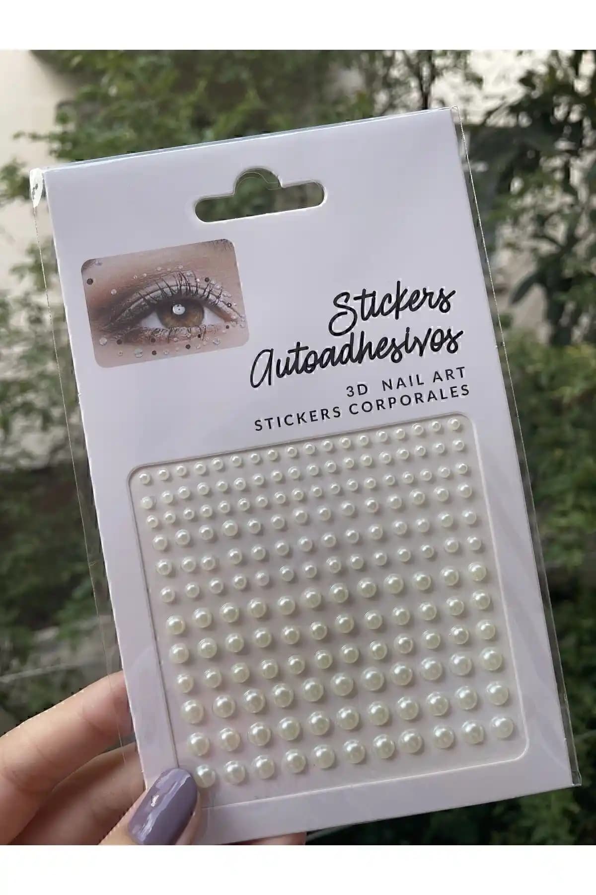 165 Adet Krem İnci Sticker ile Çok Yönlü Saç ve Yüz Dekorasyonu Ürünü