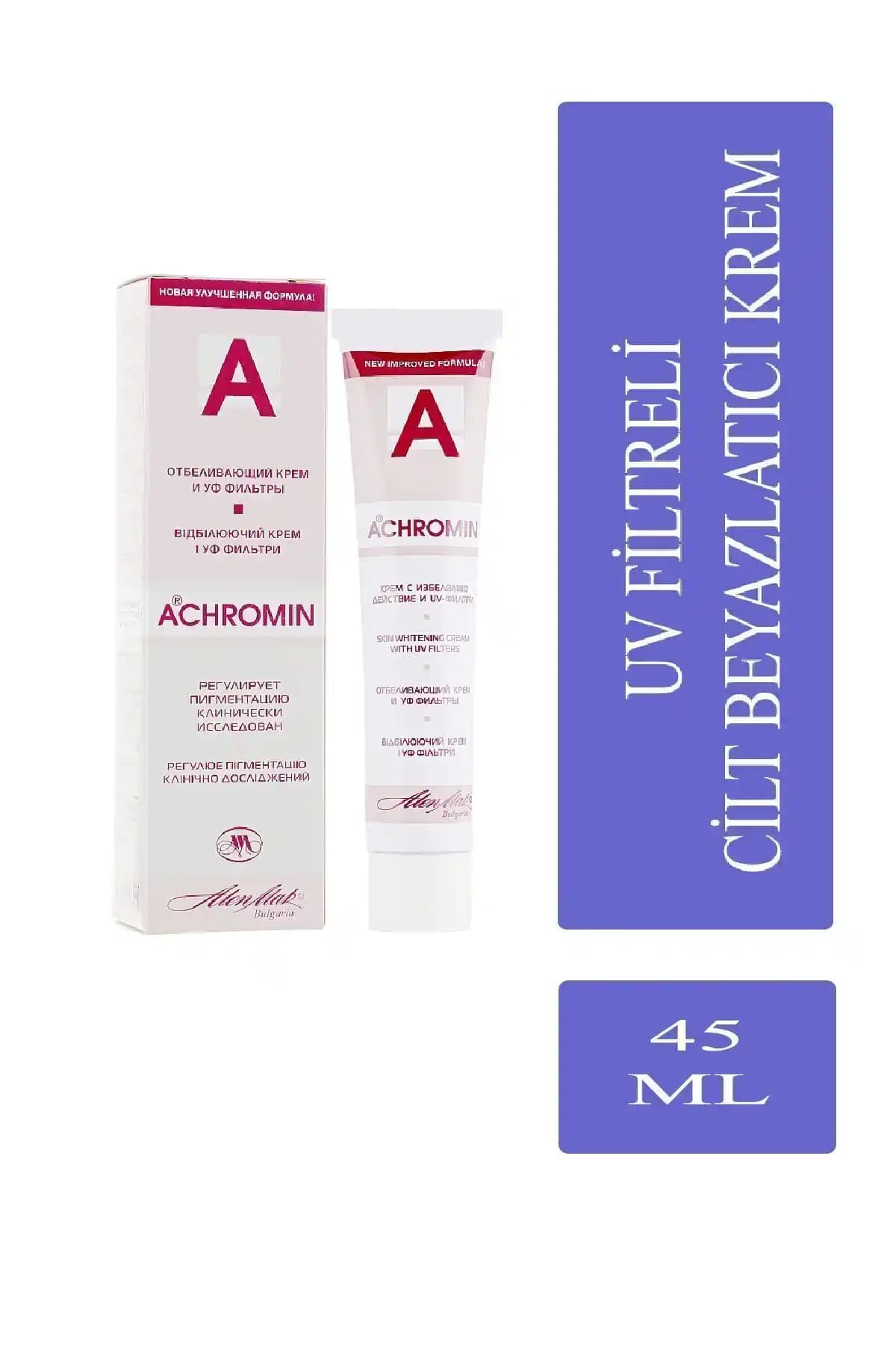 Achromin Lekelere Karşı Beyazlatmaya Yardımcı Krem: Cilt Tonunu Eşitleyen ve Lekeleri Azaltan Ürün