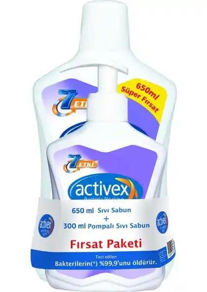 Activex Antibakteriyel Sıvı Sabun Hassas Ciltler İçin Güçlü ve Nazik Temizlik Sağlar