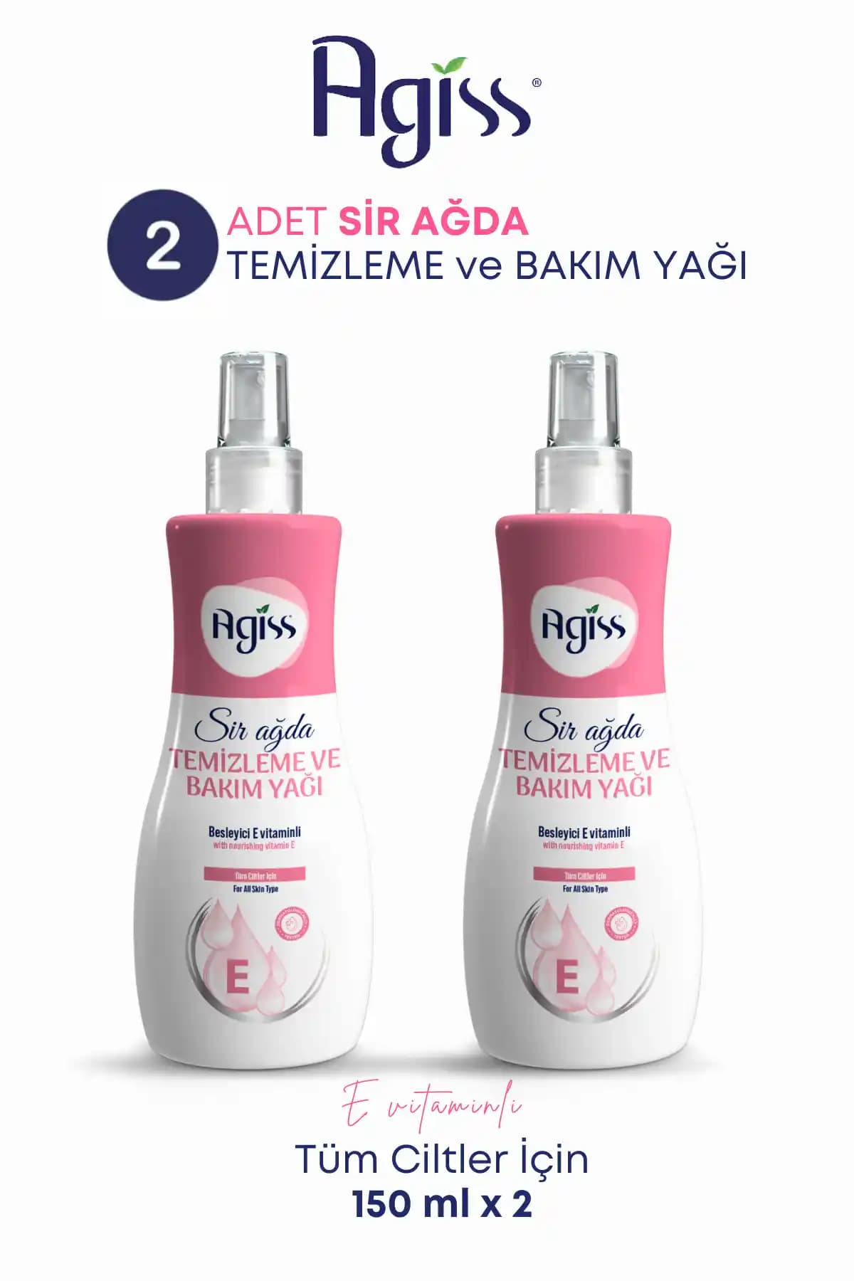 Agiss Tüm Ciltler İçin Sir Ağda Temizleme ve Masaj Yağı Doğal ve Güvenilir Bakım Ürünü