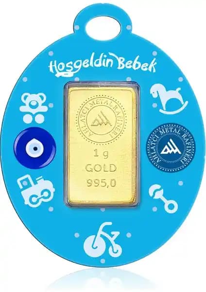 Ahlatcı 1 Gram 24 Ayar Saf Altın Erkek Bebek Hediye ve Yatırım Seçeneği