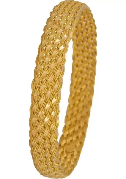 Ahlatcı 35 gr Sepet Hasır Burma Altın Bilezik Yatırım ve Şıklık İçin Ideal Tercih