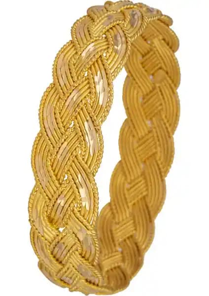 Ahlatcı 40 gr Saç Örgüsü Burma Mega Bilezik: Yüksek Saflık ve Yatırım Değeri Sunan Takı