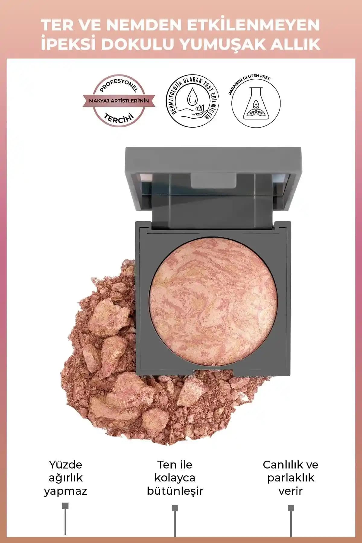 Alix Avien Baked Blush 103 Sparkling Cinnamon: Doğal ve Parlak Makyaj İçin Yüksek Kaliteli Allık