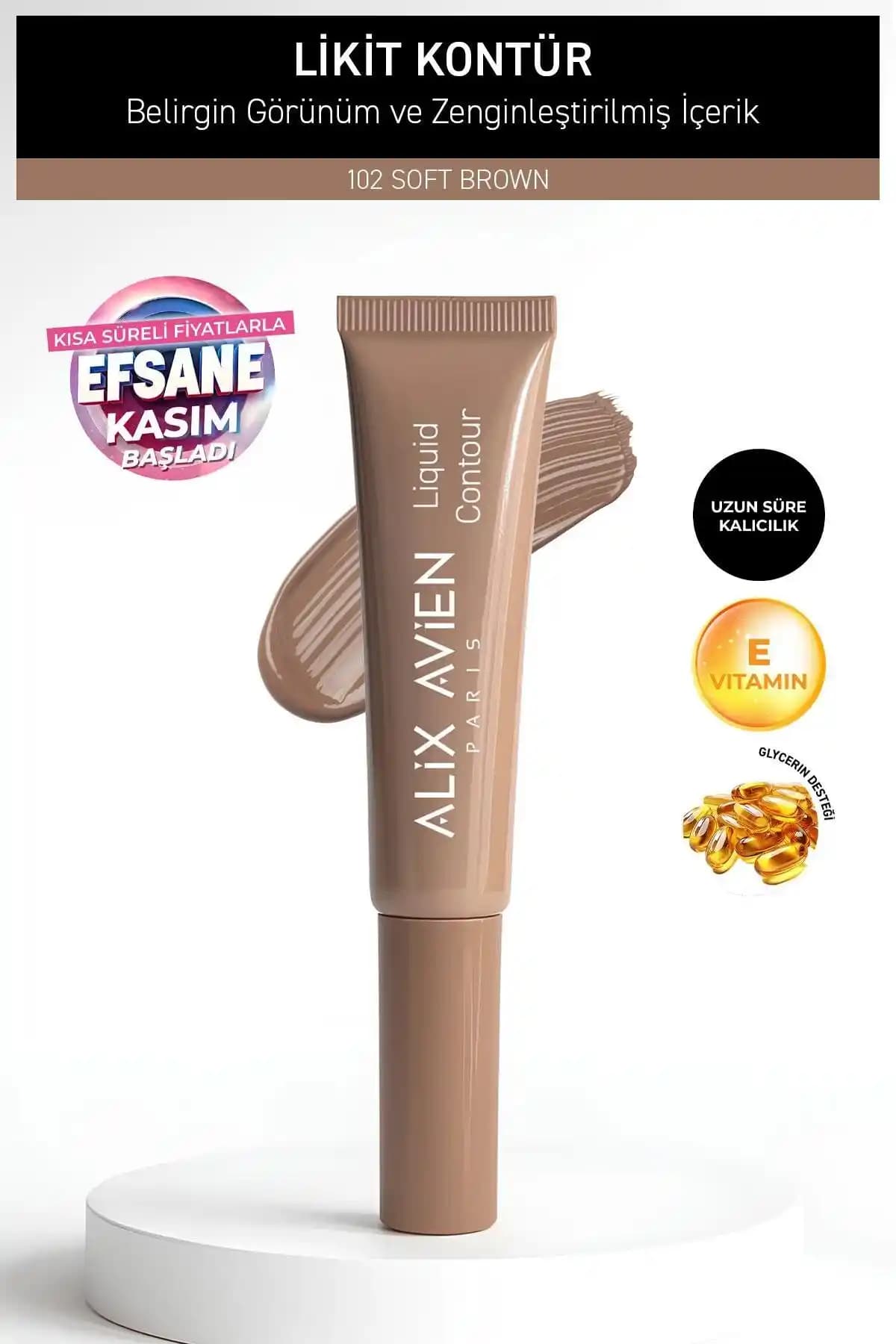 Alix Avien Yaşlanma Karşıtı E Vitamini İçeren Sıvı Kontür 102 Soft Brown