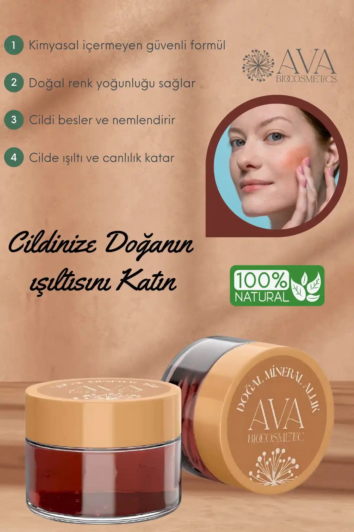 AvA Bio Cosmetics Doğal Mineral Allık: Cilt Sağlığını Destekleyen Doğal Güzellik Ürünü