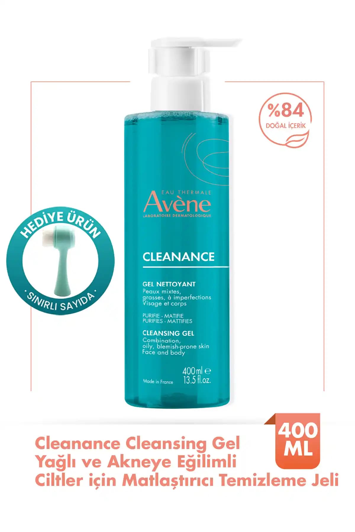 Avene Cleanance Matlaştırıcı Temizleme Jeli: Yağlı ve Akne Eğilimli Ciltler İçin Derinlemesine Temizlik