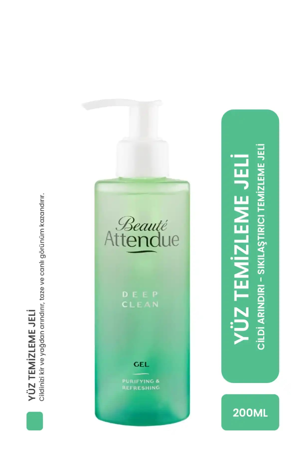 BEAUTE ATTENDUE Yüz Temizleme Jeli Hassas ve Karma Ciltler İçin Derinlemesine Temizlik