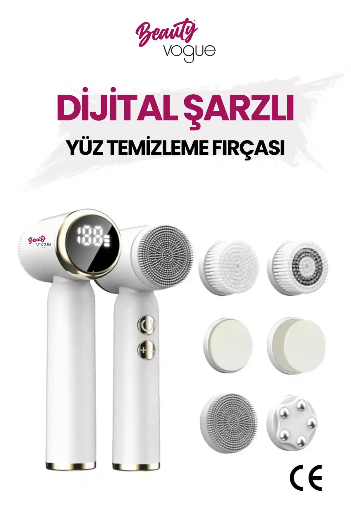 Beauty Vogue 6 Başlıklı LED Şarjlı Yüz Masaj Cihazı ile Gözle Görülür Cilt İyileşmeleri