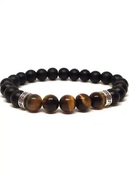 Bi'Bileklik Kaplan Gözü ve Mat Oniks Taşlı Bileklik: Doğal ve Şık Aksesuarlar
