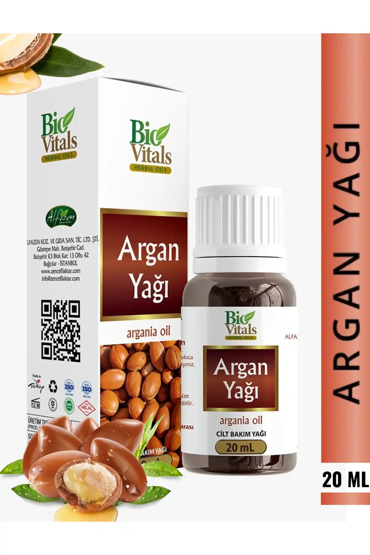 Bio Vitals Argan Yağı 20 ml doğal saç ve cilt bakımı için güvenilir ve çok yönlü çözüm
