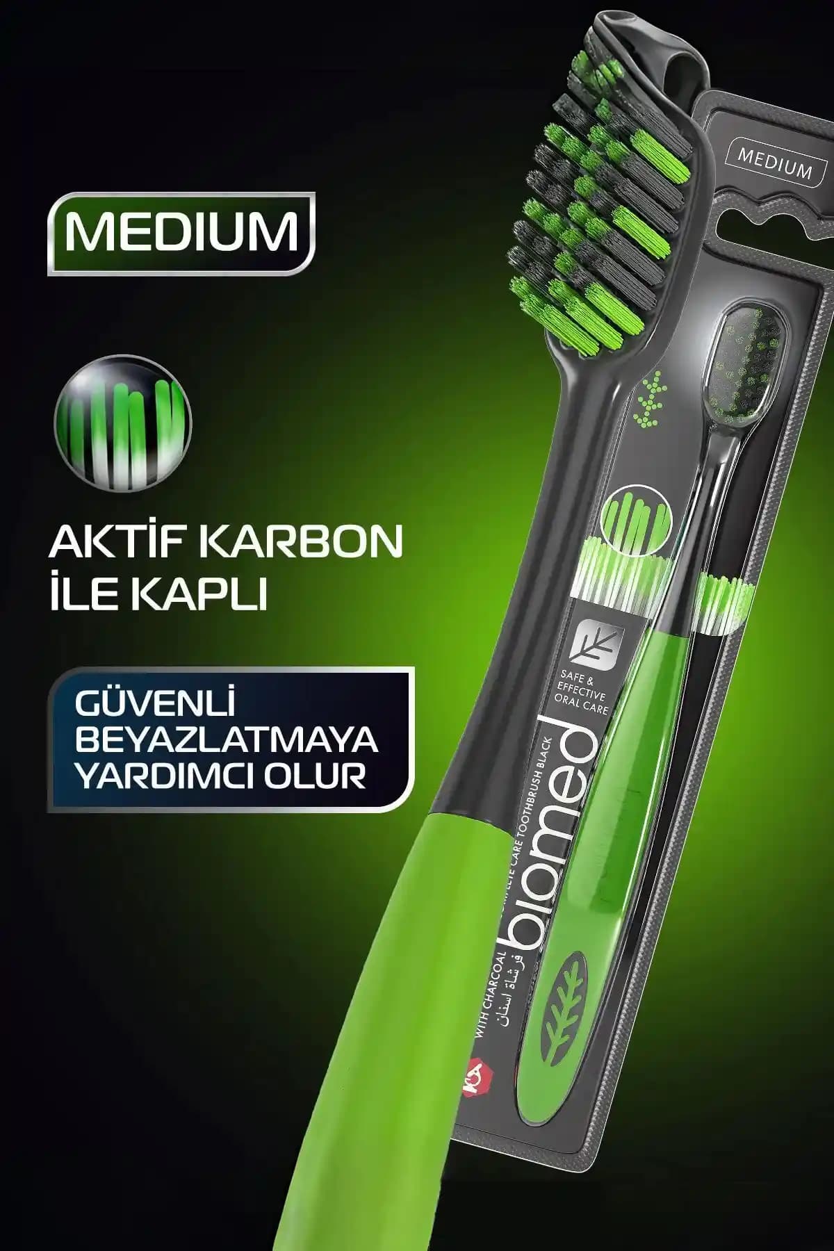 Biomed Yuvarlatılmış Aktif Karbon Kaplı Kıllar ile Güvenli ve Etkili Diş Temizliği