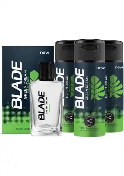 Blade Green Dream Erkek Parfüm ve Deodorant Seti: Şıklık ve Ferahlık Sunan Modern Tasarım