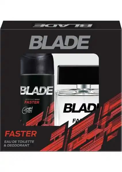 Blade Man Faster Parfüm ve Deodorant Seti Erkekler İçin Günlük ve Özel Kullanım İçin Uygun